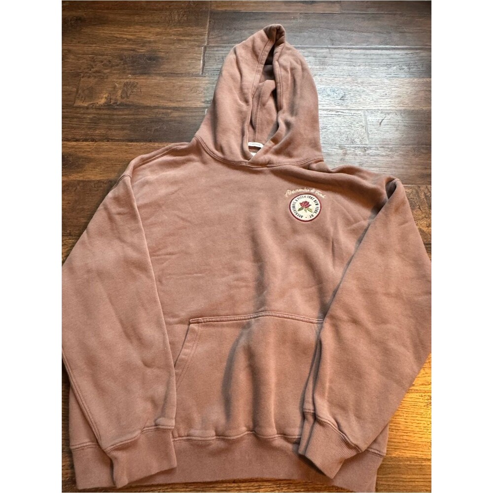 Abercrombie & Fitch Brown Embroidered Hoodie